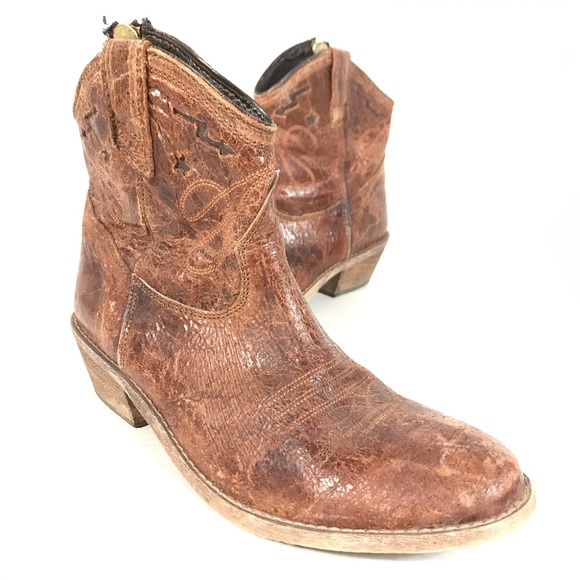 Steve Madden vested western boots leather